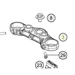 Upper triple clamp GDC (93001034033) (93001034033)