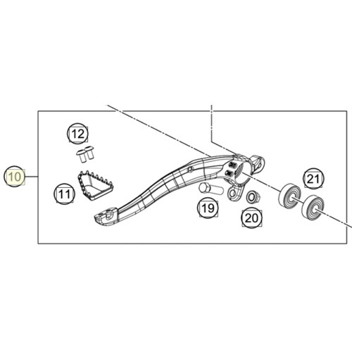 FOOT BRAKE LEVER CPL. (55413050044)