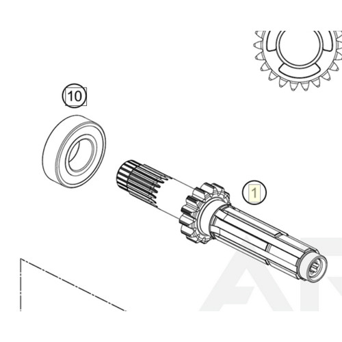 Drive Shaft Assy. not=14 (50533001000) (50533001000)