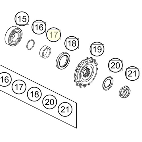 Wear bushing, sprocket 11 mm (63533030011) (63533030011)