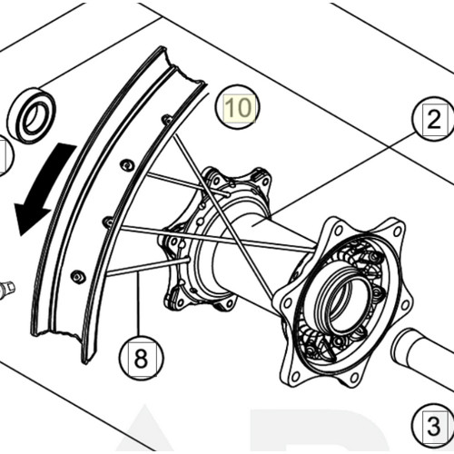 Rear rim 19x2.15 (7911007000030) (7911007000030)
