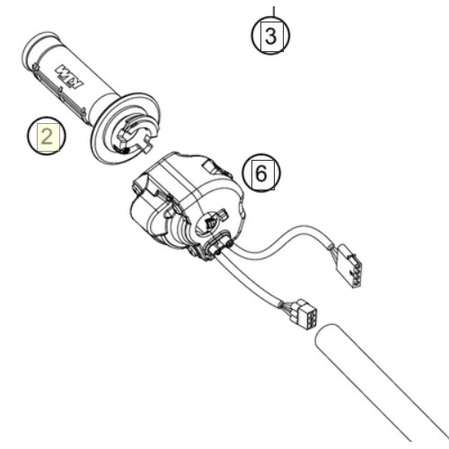 THROTTLE GRIP E-GAS (76502110000) (76502110000)