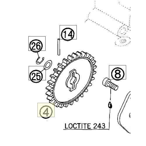 OIL PUMP GEAR 26-T (58438001000) (58438001000)