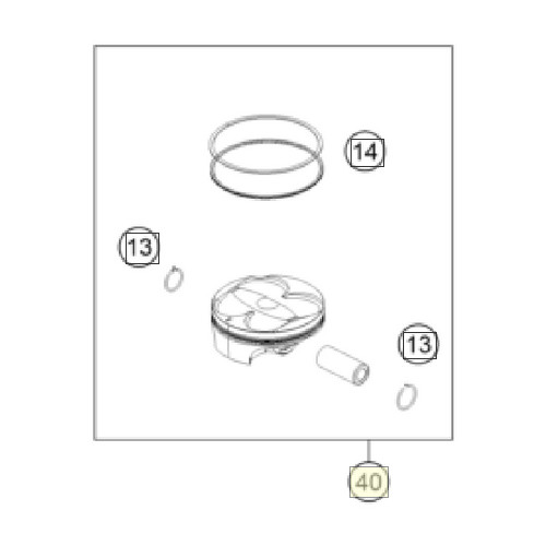 PISTON Gr. I CPL. MX 250 | ON DEMAND (A46030007000 I) (A46030007000 I)