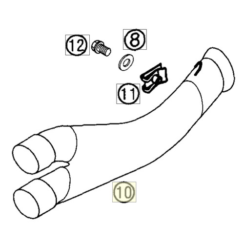 EXHAUST-INTERMEDIARE TUBE 2000 (59005060000) (59005060000)