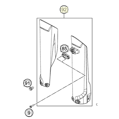 Fork protection kit SX/XC 2021 With Decal (77701094100C1D) (77701094100C1D)
