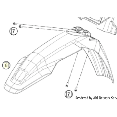 Front fender with decal (A36008010000ABB) (A36008010000ABB)