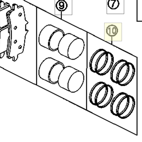 REPAIR KIT SEALING RINGS 4X (69013019100)