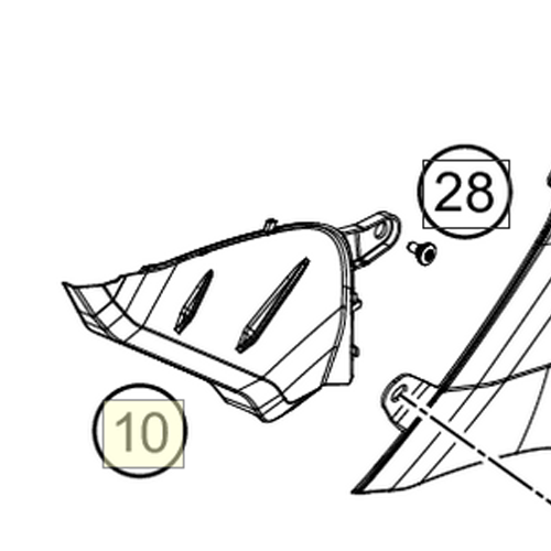 side fairing, left front (76908041030)