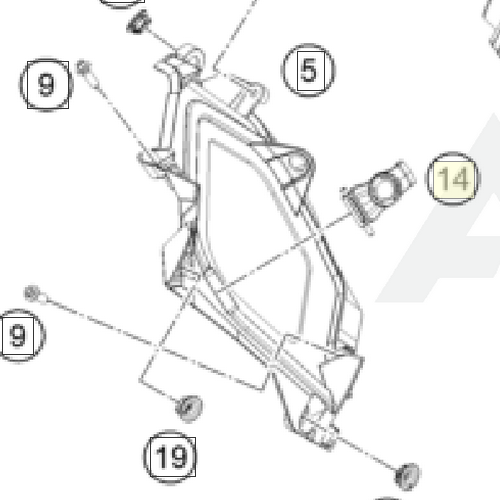 Air filter holding bracket (A46006017000)