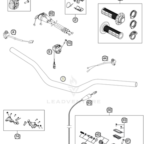 Handle bar D=28mm (2650200100030)