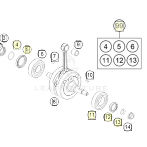 Repkit crankshaft bearing 2024 | ON DEMAND (A42030018010)