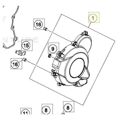 Ignition cover cpl. (55430702144KA)