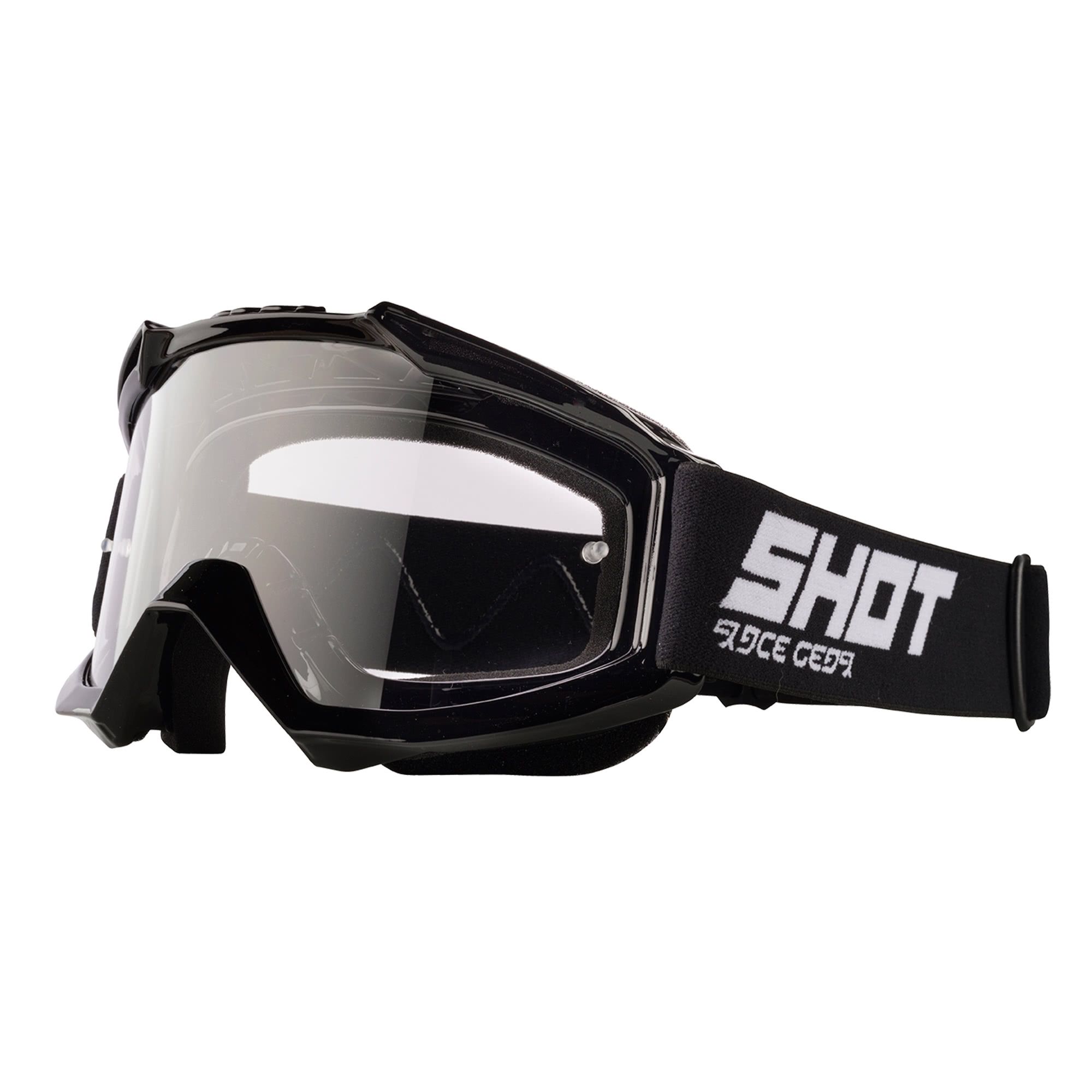 Bike It Shot Assault Motocross Goggles | Black Glossy