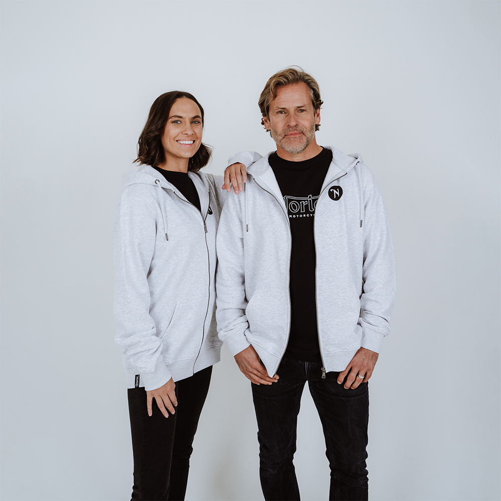 Norton Zip Up Hoodie With Front and Back Logos
