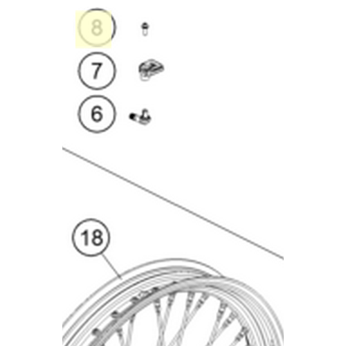 Screw M5x15 for TPMS (0900000501500S)