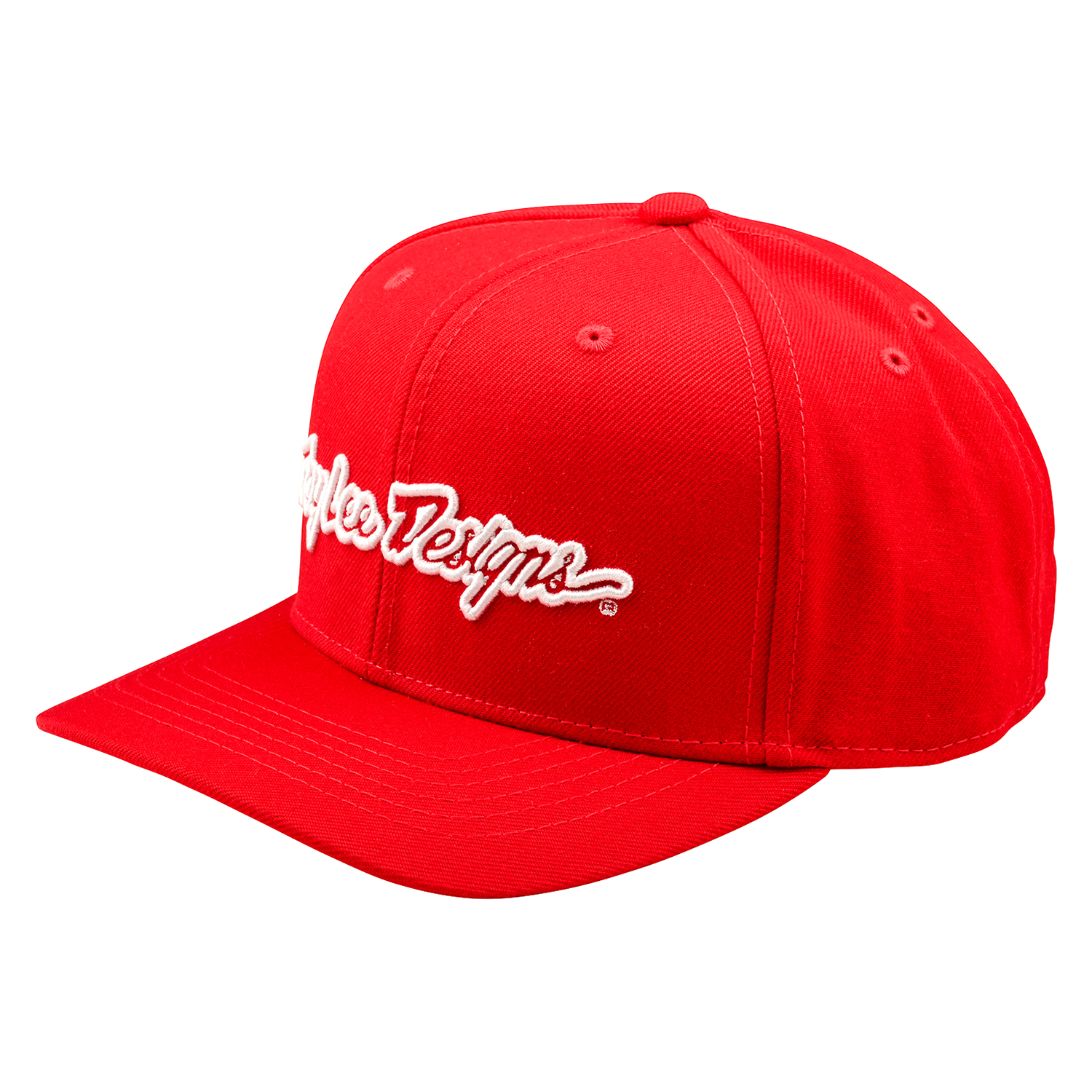 Signature Curved Snapback Cap by Troy Lee Designs - Red (front)