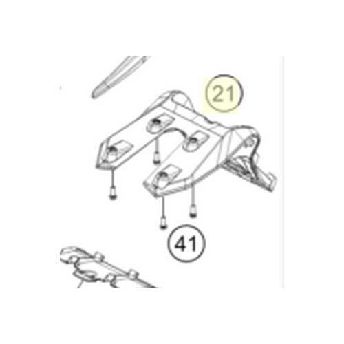 License plate holder support, (C63508015000)