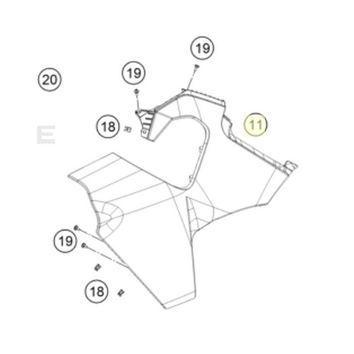 Fuel tank spoiler left (22108050000HBA)