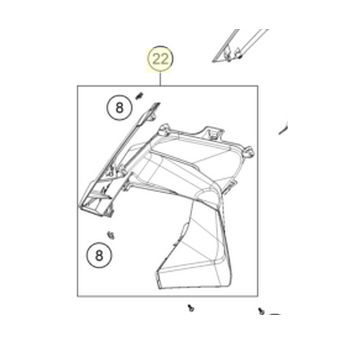 Fuel tank spoiler top part rig (61908051011C1)