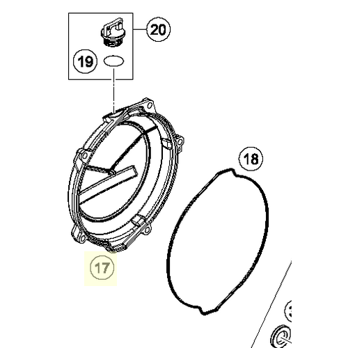 OUTER CLUTCH COVER ''HQV'' (77230626000KA)