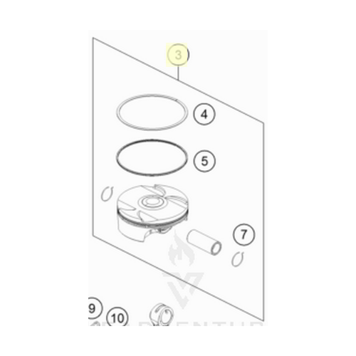 piston II cpl. D95mm (79530607100 II)
