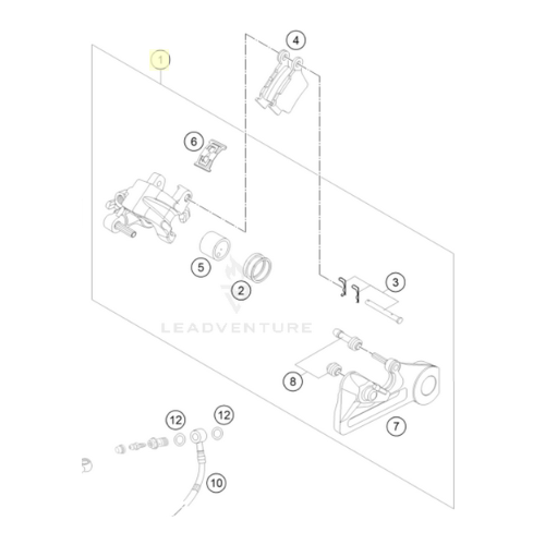BRAKE CALIPER REAR (79613080001)