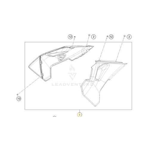 Spoiler kit MX 2024 | with decal (A36008054000BNB)