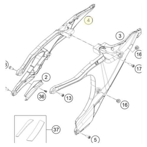 Subframe, right (25103002220C1)