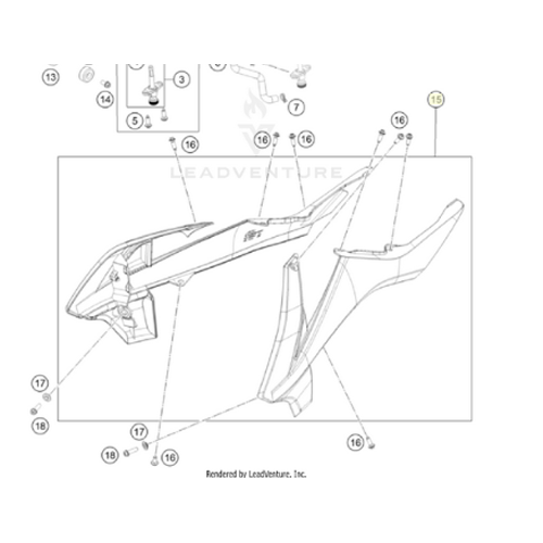 SPOILER KIT MC 65 2023 WITH DECAL (46308054000FBB)