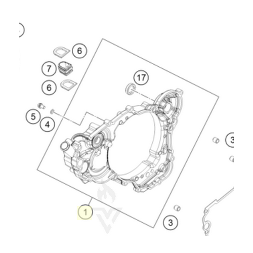 Inner clutch cover cpl. 2018 (55430001144)