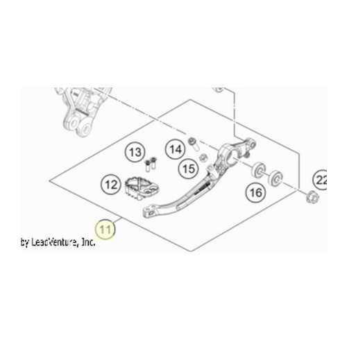 Footbrake lever preassembled (C63513050033C1)