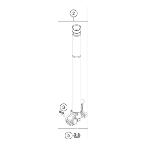 Axel clamp left + tube cpl. (48601699S1)