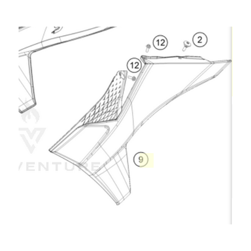 Spoiler left | with Decal (A46008050000EBG)