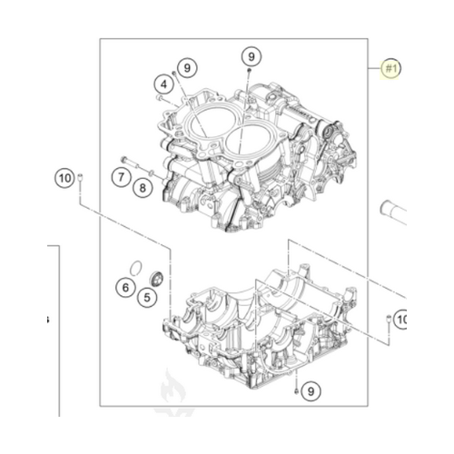 Engine case cpl. (6353000024424)