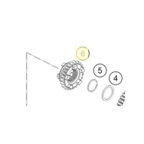 sliding gear 6thgear not=20 (50433116100)