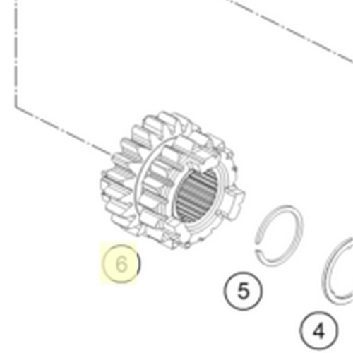 SLIDING GEAR, 3RD/4TH GEAR (50433003000)