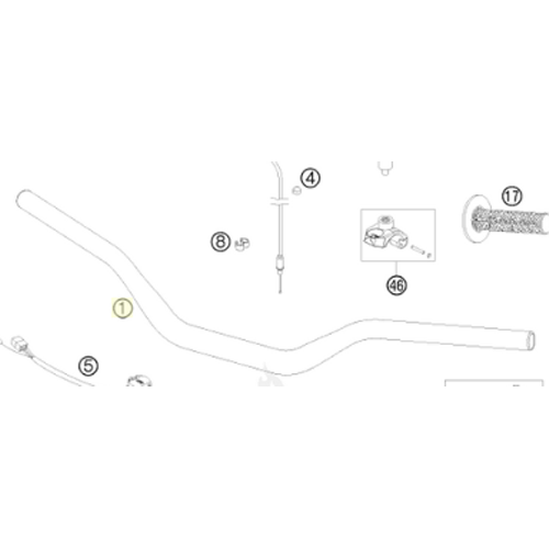 HANDLEBAR NEKEN D=28MM EXC 07 (5480200130017)