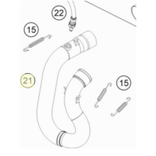 Exhaust manifold front 350 EXC (79305009000)