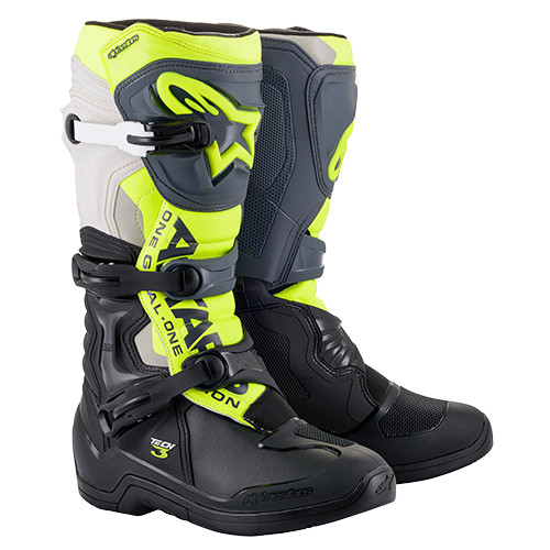 Alpinestars Tech 3 | Black / Grey / Yellow Fluo (A130181055X)