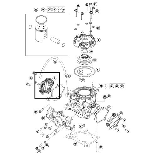 Powervalve Cover Left Hand side KTM 85SX and Husqvarna TC85 2018 4723700500033