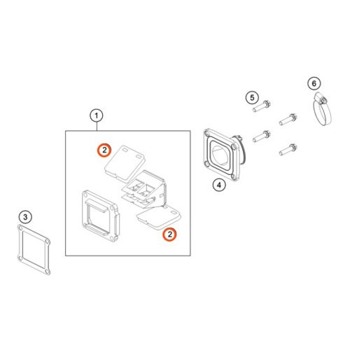 KTM OEM Reed Valve CPL. KTM 85SX 2009-2018 Husqvarna TC85 2014-2018 47030052144