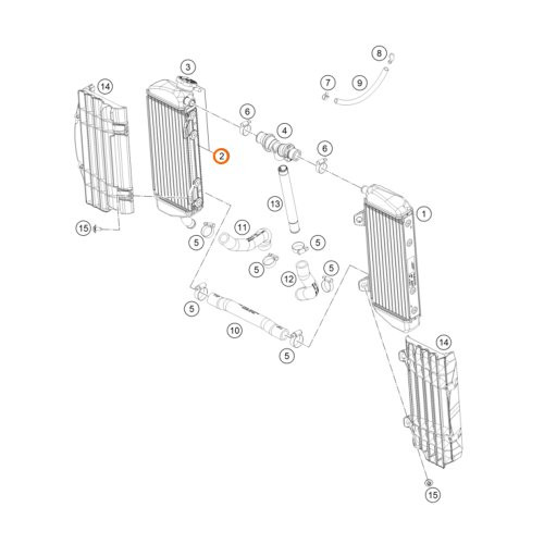KTM OEM Radiator Right 50435008100