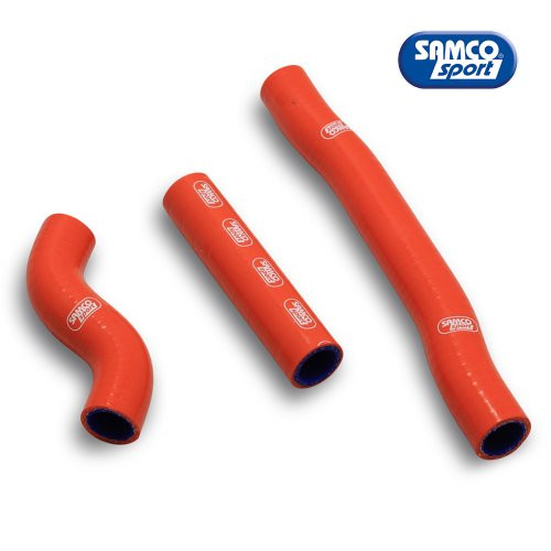 KTM 250 SX 2017-2018 3 Piece Samco Sport Silicone Coolant Hose Kit in Orange