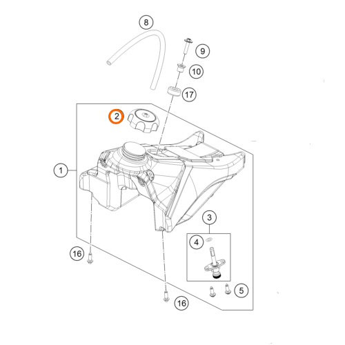 KTM OEM FILLER CAP (49007008044)
