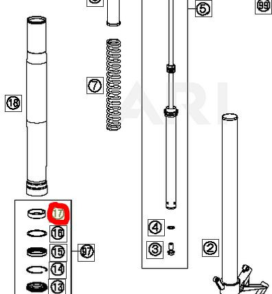 Guide bushing 42x44x20 (43570618)