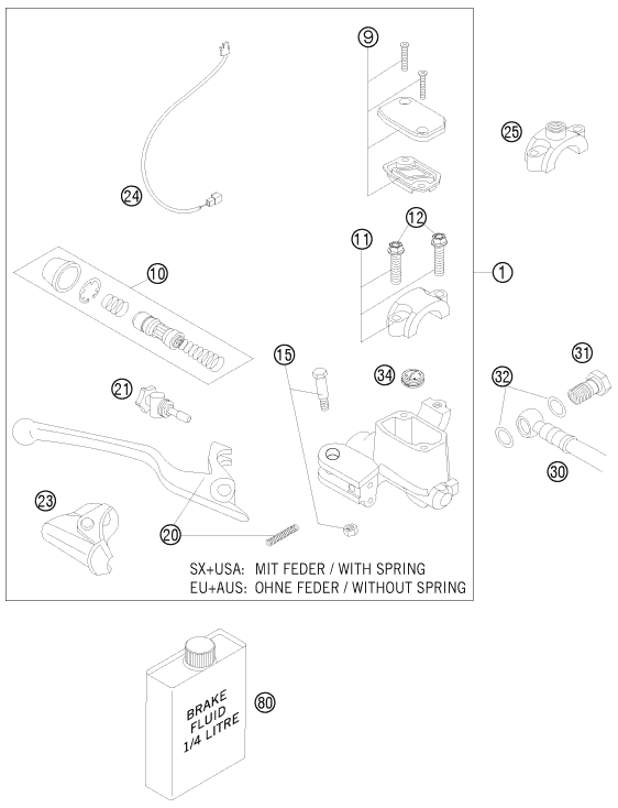 50311050100 BRAKE LIGHT SWITCH FRONT  (Part 24)