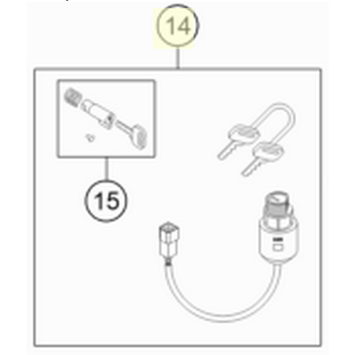 IGNITION LOCK SET STR.LE 08 (78011065100)