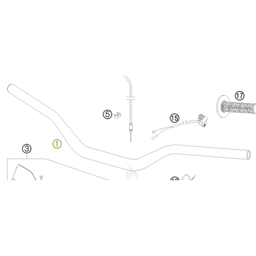 HANDLEBAR RENTHAL SX 28MM 08 | 08 (7730200110017)