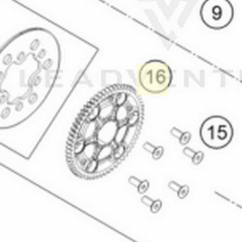 Primary gear 61t (45232124061)
